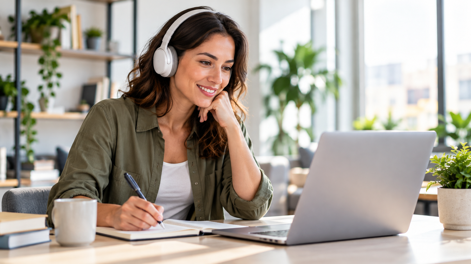 Persona realizando un curso online a su propio ritmo