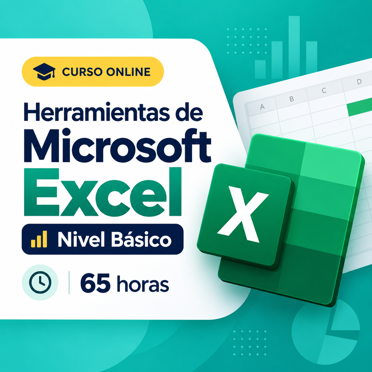 Curso Herramientas de Microsoft Excel Nivel Básico, 100% online, 65 horas