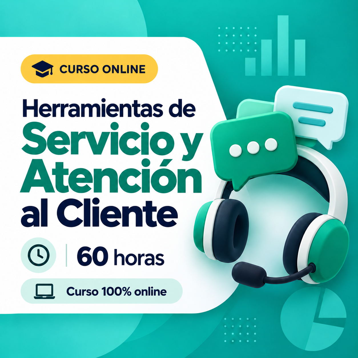 Curso Herramientas de Servicio y Atención al Cliente, 100% online, 60 horas